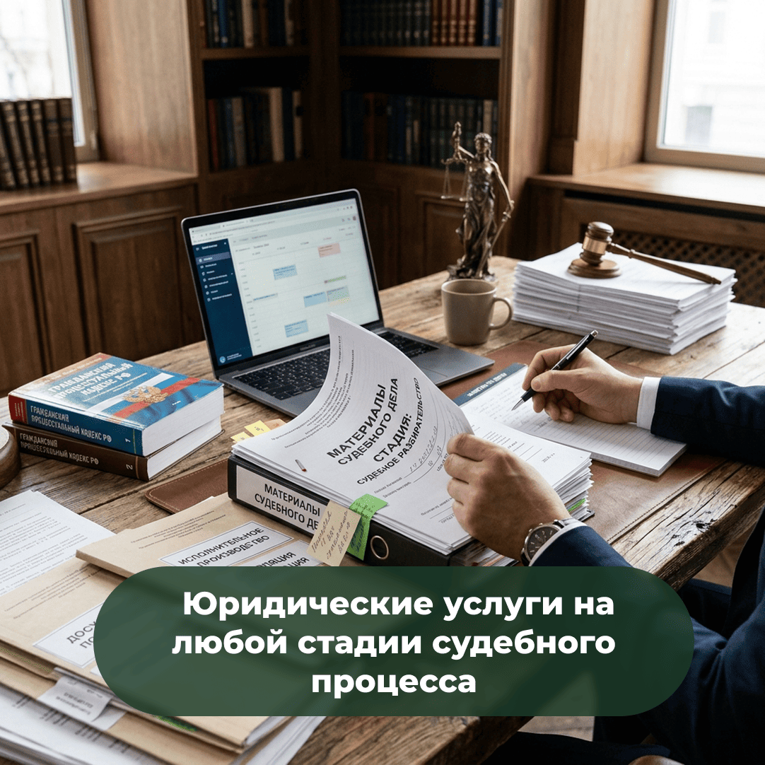 Юридические услуги на любой стадии судебного процесса